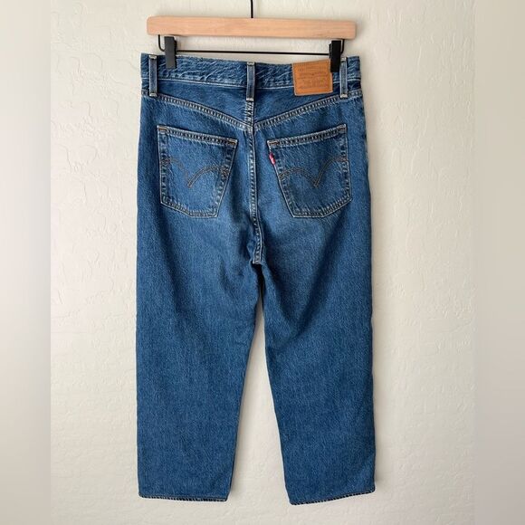 Levi’s Ribcage Straight Ankle Button Fly Denim Jeans Size 28 - Picture 2 of 6